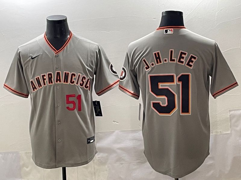 Men 2025 San Francisco Giants #51 J.H.Lee Grey Game Nike MLB Jersey style 17